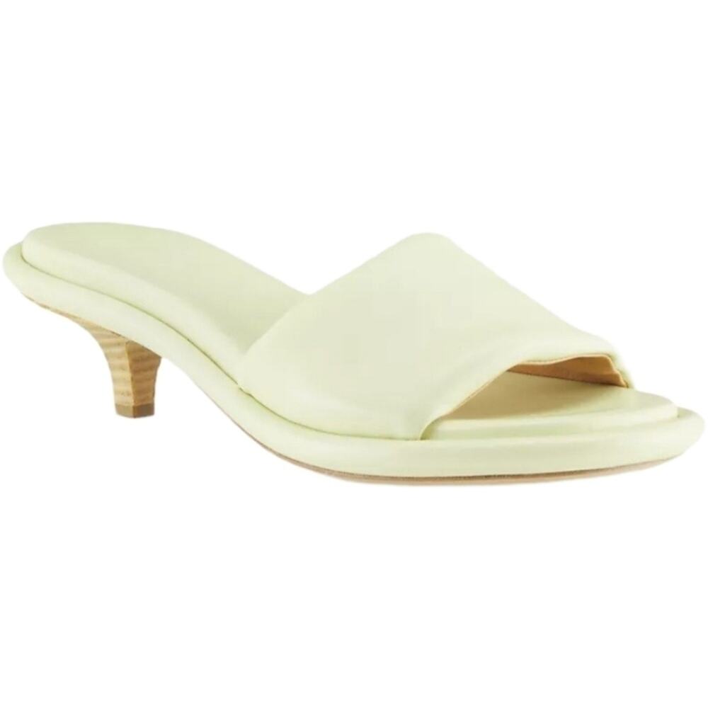 Marsèll Spilla Sandola Leather Kitten Heel Pale Green 38 NIB